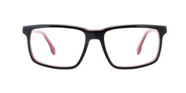 Men Cristal Eyeglasses: Luther- Black & Red - SpecSMART Eye Clinic (Front View)